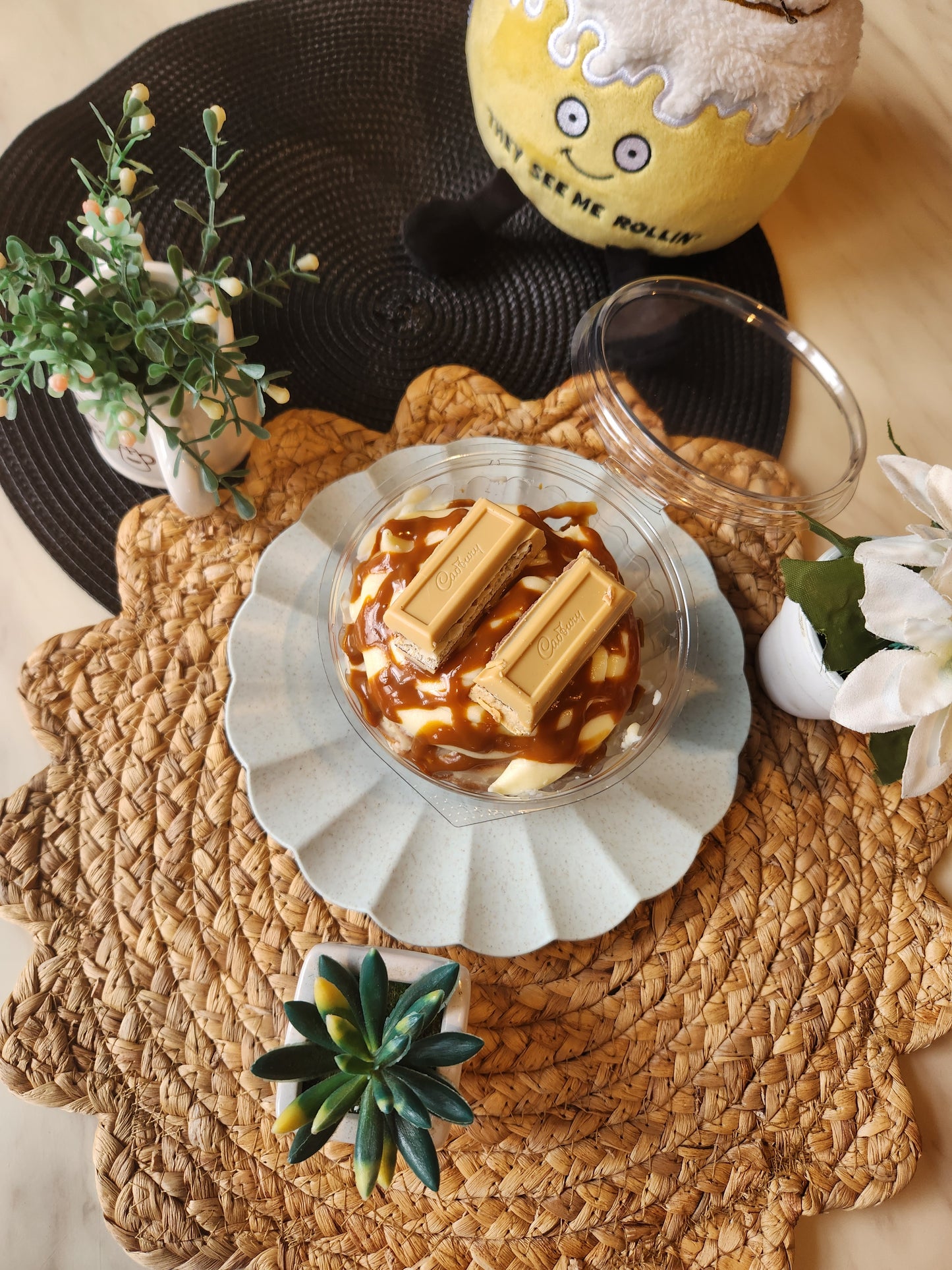 Loaded Scroll - Caramel and Caramilk Toppings on an Extra Large Cinnamon Scroll!