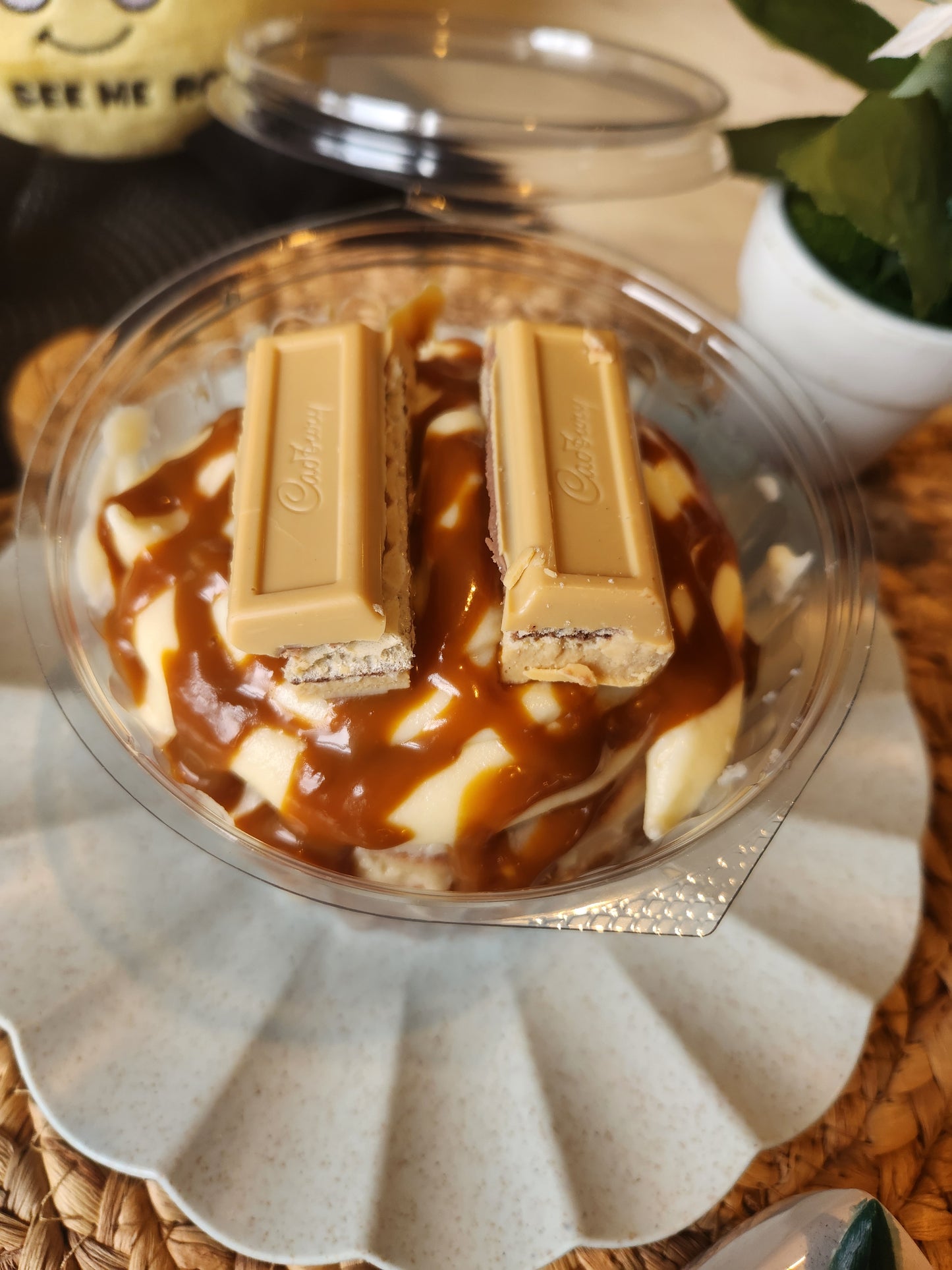 Loaded Scroll - Caramel and Caramilk Toppings on an Extra Large Cinnamon Scroll!